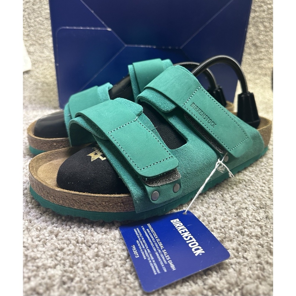 Birkenstock Uji Nubuck Suede Sandals Women 11 Men 9 EU 42 Green Leather NWOB